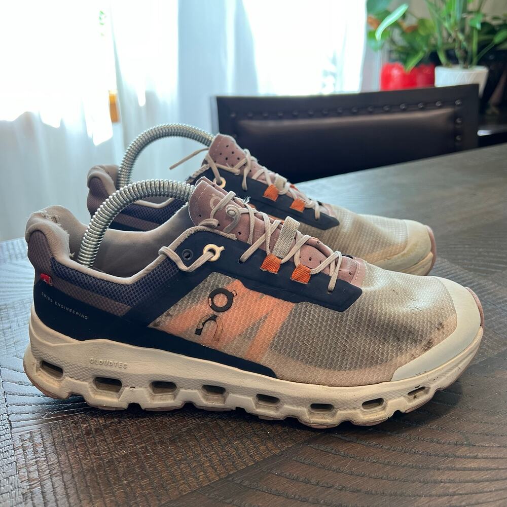 the On Cloud vista Midnight Mineral trail running shoes 7.5 women